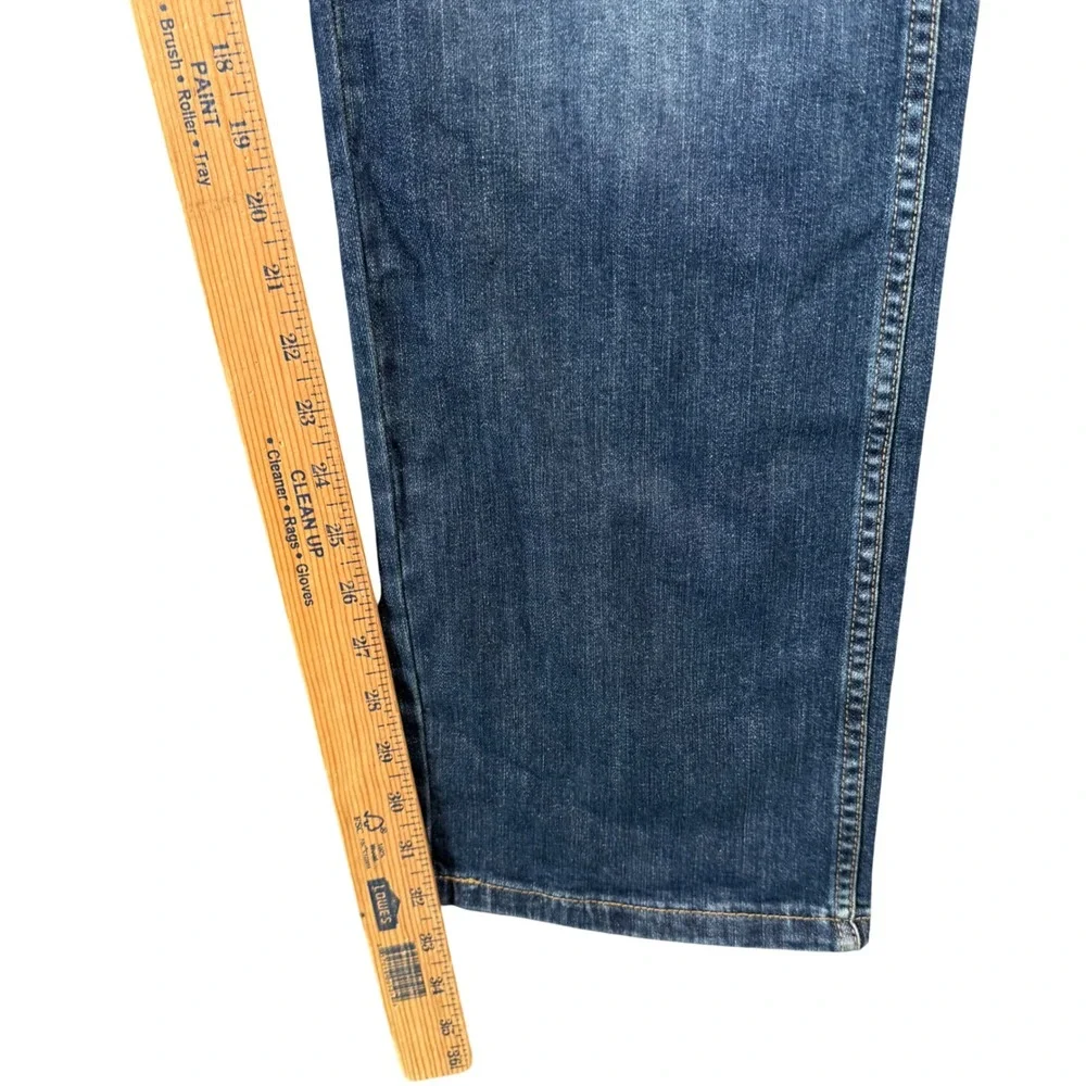 Wrangler Retro Mens Slim Straight‎ Jeans Blue Denim Y2K Western 38x32